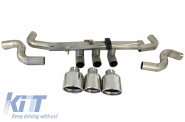 Exhaust System with Muffler Tips suitable for HONDA Civic MK10 (FC/FK) (2016-Up) Sedan Type R Design-image-6040678