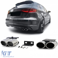 Exhaust tailpipe conversion with dummy to 4-pipe S look for Audi A3 8V 1.4 1.8 2.0 - ODESA6015255