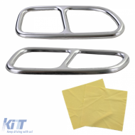 Exhaust tailpipe trims chrome 4-pipe look for Mercedes CLA C117 X117 13-16-image-6264279