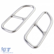 Exhaust tailpipe trims chrome 4-pipe look for Mercedes CLA C117 X117 13-16-image-6264280