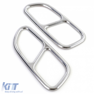 Exhaust tailpipe trims chrome 4-pipe look for Mercedes CLA C117 X117 13-16-image-6264281
