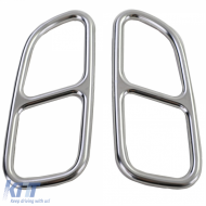 Exhaust tailpipe trims chrome 4-pipe look for Mercedes CLA C117 X117 13-16-image-6264282