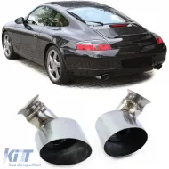 image-28-Exhaust tailpipes stainless steel oval 115*85 mm for Porsche 911 996 98-01 3.4 221kw