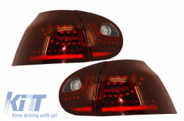 Extension de pare-chocs pour VW Golf 5 V 03-07 Feux arrière LED Système d'échappement R32 Look-image-6084559