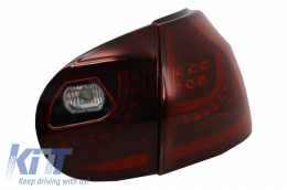Extension de pare-chocs pour VW Golf 5 V 03-07 Feux arrière LED Système d'échappement R32 Look-image-6084560