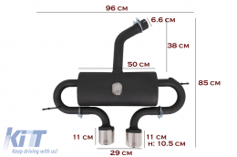 Extension de pare-chocs pour VW Golf 5 V 03-07 Feux arrière LED Système d'échappement R32 Look-image-6084564