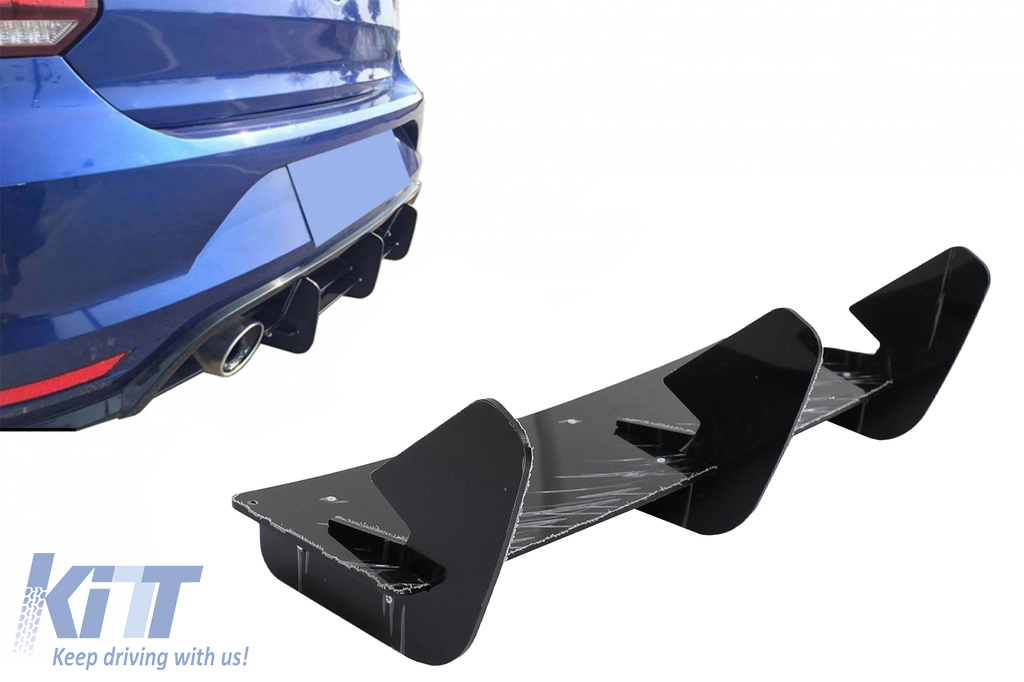 couleur : noir Diffuseur de pare-chocs arrière de voiture pour Polo-GTI 2011-2018