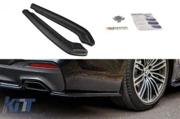 image-74-Extensiones laterales Maxton Design adecuadas para el parachoques trasero M Technik en BMW Serie 5 G30, G31 después de 2017, lacado en negro