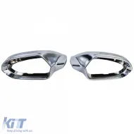 Ezüst tükörborítás csere Audi A6 C7 4G 11-18, sávtartó asszisztens nélkül-image-6204656