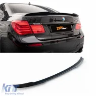 image-56-F01 Max Cap Style Trunk Spoiler Piano Black Vacuum Plastic / 2009-2013