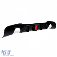 F1 light diffuser 335i style suitable for BMW E90 E91 M bumper Black Piano Lacquer!-image-6261020