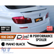 image-24-F10 M Performance Style Rear Trunk Spoiler Piano Black ABS / 2010-2017