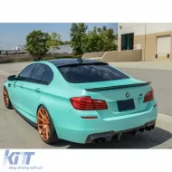 image-65-F10 M4 Style Rear Roof Spoiler Piano Black ABS / 2010-2017