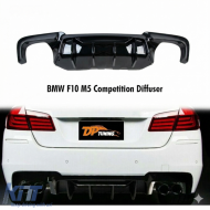 F10 M5 Competition Diffuser R+L Dual Output Piano Black Vacuum Plastic / 2010-2017 - DTRBDB6026180