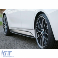 F10 Side Skirt Lower Lip Piano Black Vacuum Plastic / 2010-2017