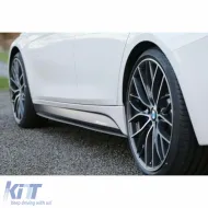 image-48-F10 Side Skirt Lower Lip Piano Black Vacuum Plastic / 2010-2017