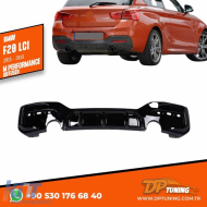 image-1-F20 LCI M Performance Rear Diffuser Left Right Single Output Glossy Black ABS / 2015-2019