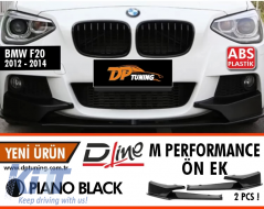 F20 M Performance Front Lip Piano Black ABS / 2011-2014 (2 Piece)