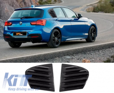 F20 Side Window Louver Piano Black ABS / 2011-2019