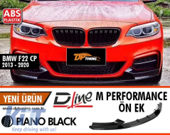 F22 M Performance Front Lip Piano Black ABS / 2013-2020