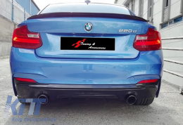 image-6-F22 M Technic Diffusor R+L Einzelausgang Matt Schwarz Vakuum Kunststoff / 2013-2021