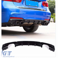 F30 M Performance Diffuser R+L Dual Output Piano Black Vacuum Plastic / 2012-2018