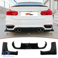 F30 M3 Vorstainer Diffuser Piano Black Vacuum Plastic Set / 2012-2018 (3 Pieces) - DTBKB6025833