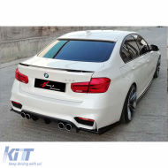 image-8-F30 M3 Vorstainer (Middle) Diffuser R+L Dual Output Piano Black Vacuum Plastic / 2012-2018