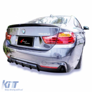 image-8-F32 - F36 Coupe M Performance Diffuser Left Dual Outputs Piano Black Vacuum Plastic / 2014-2020