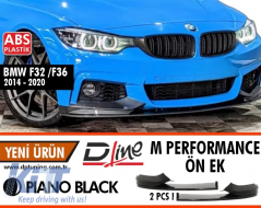 image-1-F32 - F36 Frontlippe Klavier Schwarz ABS / 2013-2020 (4 Abschnitte)