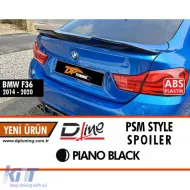 image-14-F36 Estilo PSM Spoiler Trasero Negro Piano ABS / 2014-2020