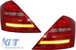 Facelift Body Kit pour Mercedes S W221 LWB 05-09 Feux LED Pare-chocs Embouts-image-6005945