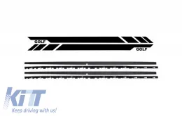 image-30-Faldones laterales & Adhesivos laterales Vinilo adhesivo Negro Para VW Golf 7 2013-2017 GTI Look