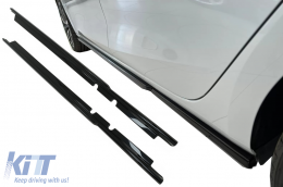 Faldones laterales Extensiones para Seat Leon Mk4 2020+ Negro brillante Establecer-image-6094625
