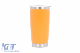 Family Pack 4pcs Thermos Stainless Steel SS304 Insulated Mug with Lid Double Wall Orange Green Gray Blue 20oz 590ml-image-6126662