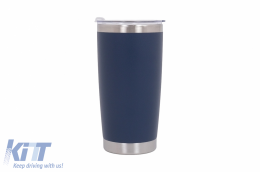 Family Pack 4pcs Thermos Stainless Steel SS304 Insulated Mug with Lid Double Wall Orange Green Gray Blue 20oz 590ml-image-6126670