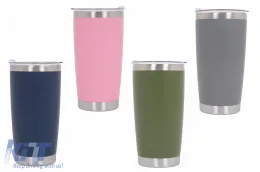 image-42-Family Pack 4pcs Thermos Stainless Steel SS304 Insulated Mug with Lid Double Wall Pink Gray Blue Green 20oz 590ml