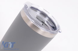 Family Pack 4pcs Thermos Stainless Steel SS304 Insulated Mug with Lid Double Wall Pink Gray Blue Green 20oz 590ml-image-6126700