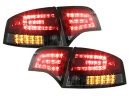 image-60-Fanali LED per Audi A4 B7 Limousine 04-08 Lampeggiante a LED rosso fumo