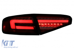 Fanali LED per AUDI A4 B8 12-15 Limousine rosso bianco luce sequenziale-image-6066917
