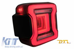 Fanali LED per Jeep Wrangler IV JL JLU 18+ Luci dinamiche ROSSE StartUp--image-6059505
