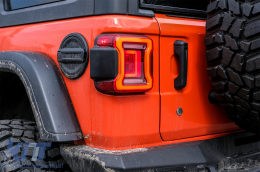 Fanali LED per Jeep Wrangler IV JL JLU 18+ Luci dinamiche ROSSE StartUp--image-6080369