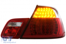 Fanali Luci Posteriori LED per BMW Serie 3 E46 Cabrio 2000-03.2003 Rosso-bianche-image-6111539