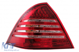 Fanali posteriori a LED per Mercedes Classe C W203 berlina 2000-2004 Rosso Chiaro-image-6104829