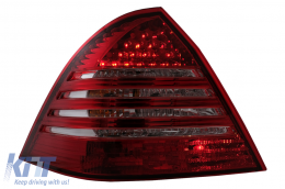 Fanali posteriori a LED per Mercedes Classe C W203 berlina 2000-2004 Rosso Chiaro-image-6104833