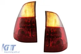 image-37-Fanali posteriori Alogeni per BMW X5 E53 1999-2006 Rosso Trasparente