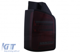 Fanali posteriori Full LED per VW Transporter V T5 Facelift 2010-2015 Dynamic Signal Fumo Rosso-image-6111416