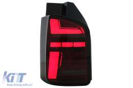 Fanali posteriori Full LED per VW Transporter V T5 Facelift 2010-2015 Dynamic Signal Fumo Rosso-image-6111426
