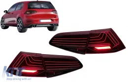 image-20-Fanali Posteriori LED per VW Golf 7 7.5 Hatchback 2012-2019 Alogene Laser Look Dinamica
