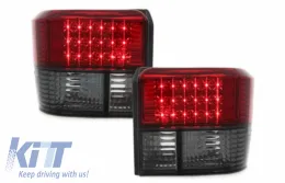 image-63-Fanali posteriori LED per VW T4 1990-2003 Fendinebbia Luce Rosso fumo